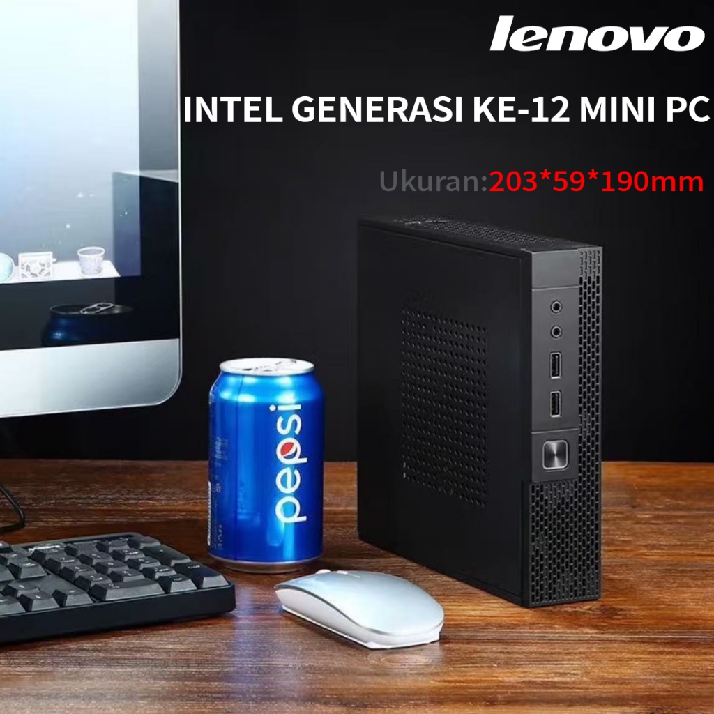 Lenovo PC Intel I5/I7 Mini PC Gaming Full Set ITX Mini Komputer Desktop Mendukung WIFI/Bluetooth, Ke