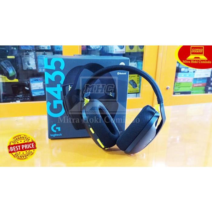 HEADSET GAMING LOGITECH G435 BLUETOOTH WIRELESS HITAM