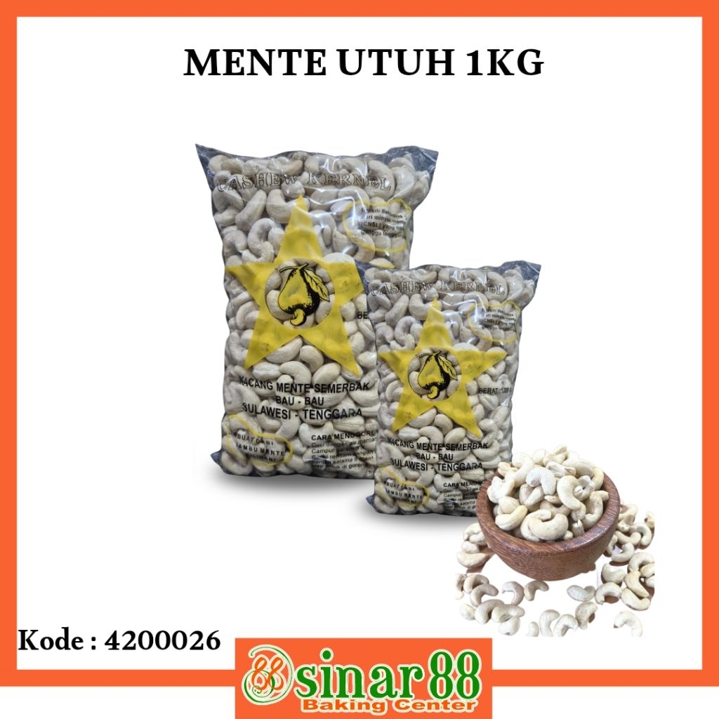 

Kacang Mente Utuh 1kg
