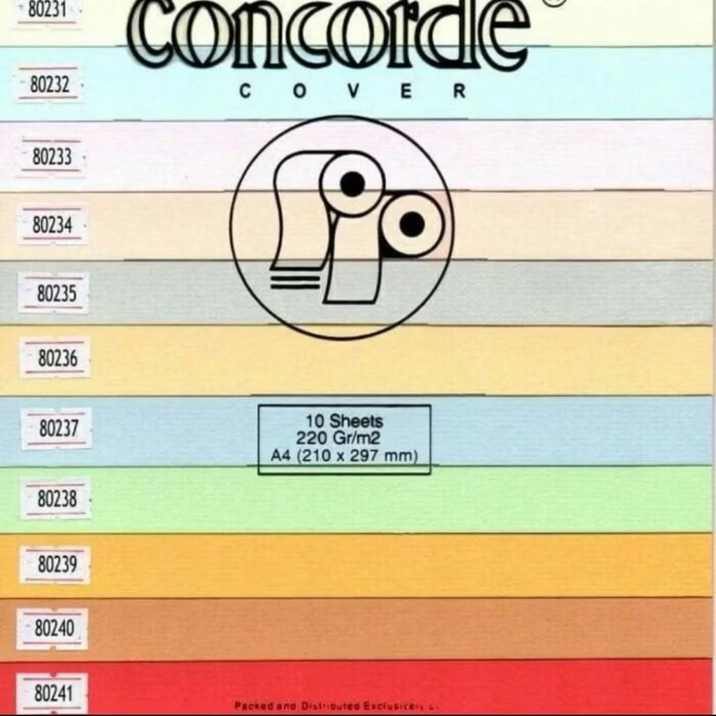 

KERTAS COVER A4 CONCORDE 80230 220 ISI 20 DAN 10