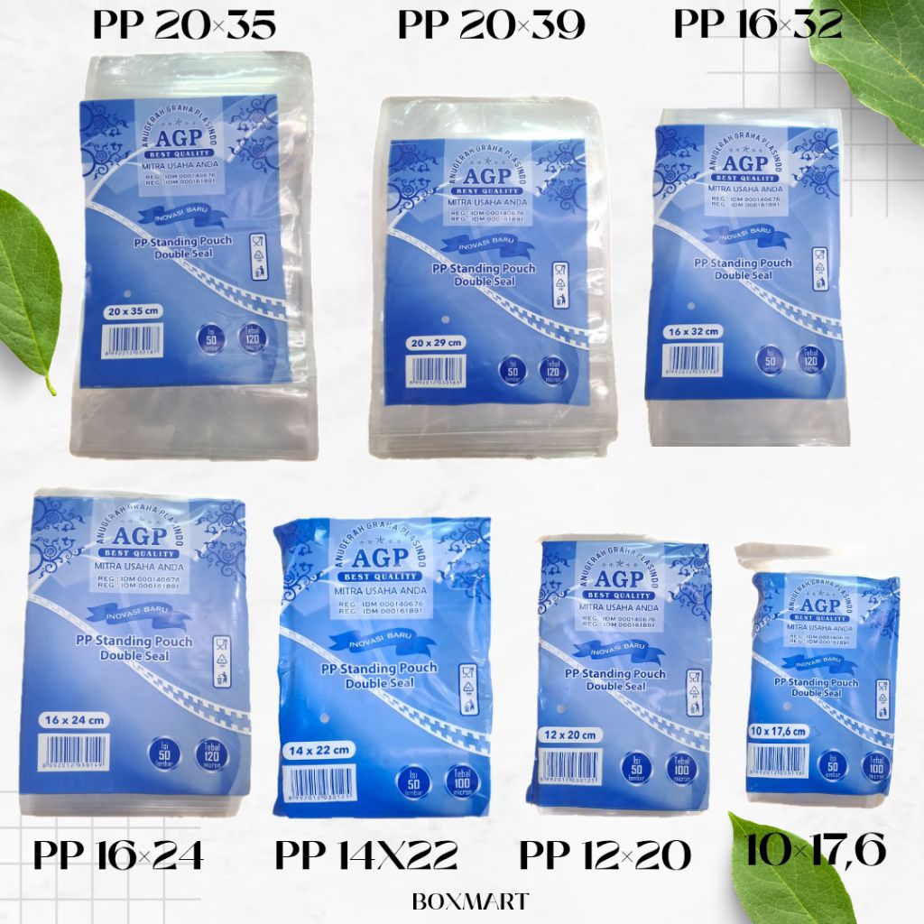 PP STANDING POUCH DOUBLE SEAL