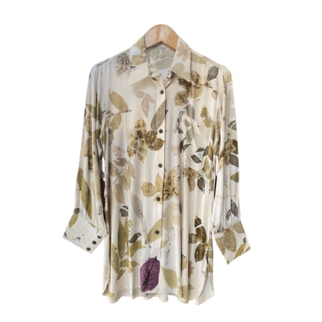 Kemeja Blouse Ecoprint