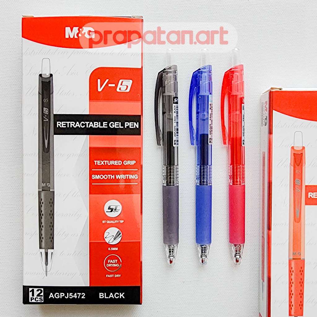 

M&G Retractable Gel Pen V-5 0.5mm | Pena Jel | Pulpen