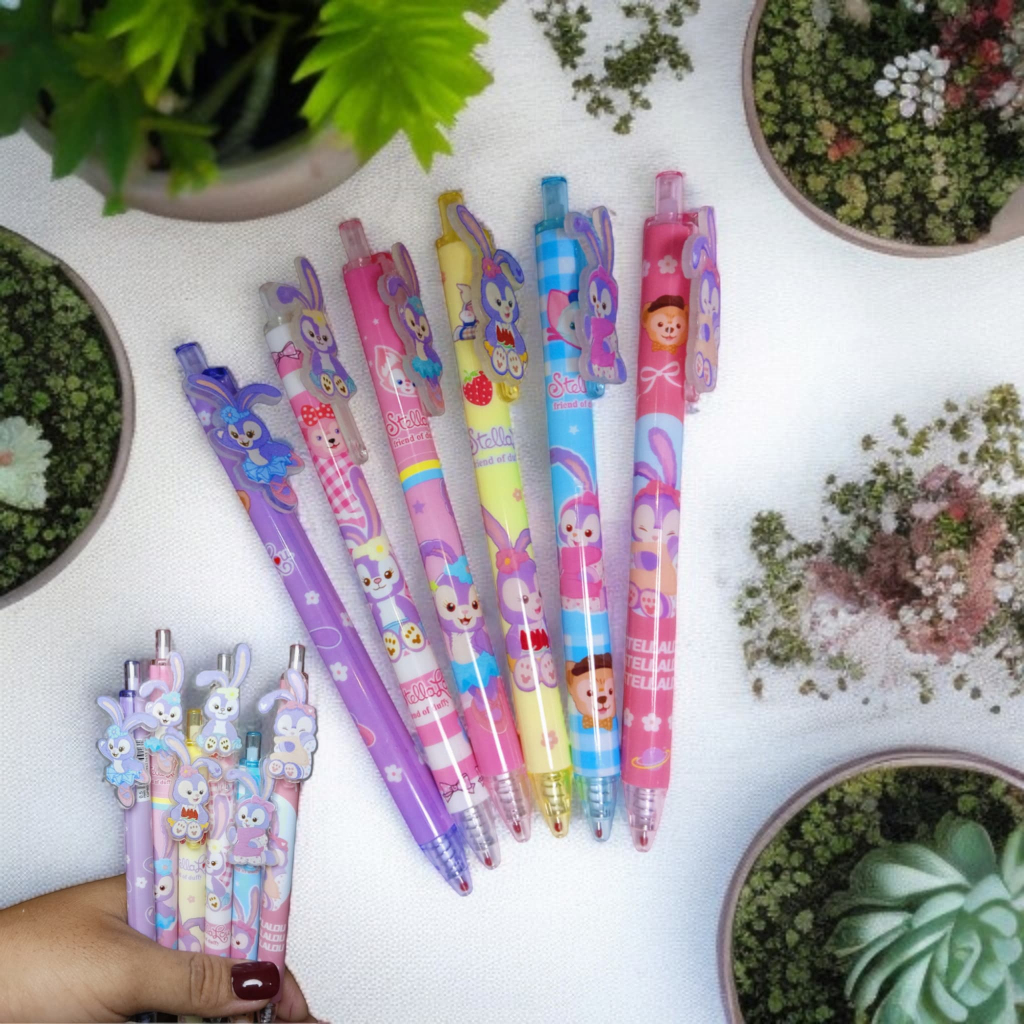 

(6 pc) PULPEN GEL KLIK CETEK PENA BUNGKUS KARAKTER