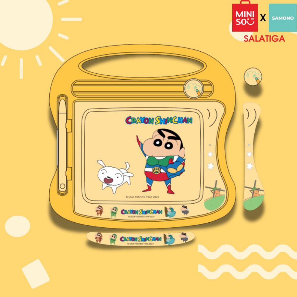 

Miniso Crayon Shinchan Super Costume Adveture Collection Magnetik Drawing Board (A)