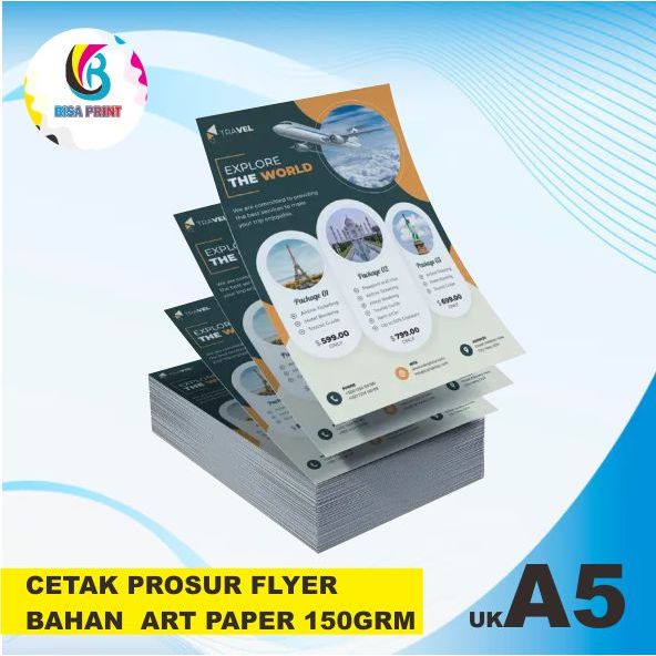 

CETAK BROSUR/FLYER BAHAN HVS 100GSM GRATIS DESAIN | UKURAN A5