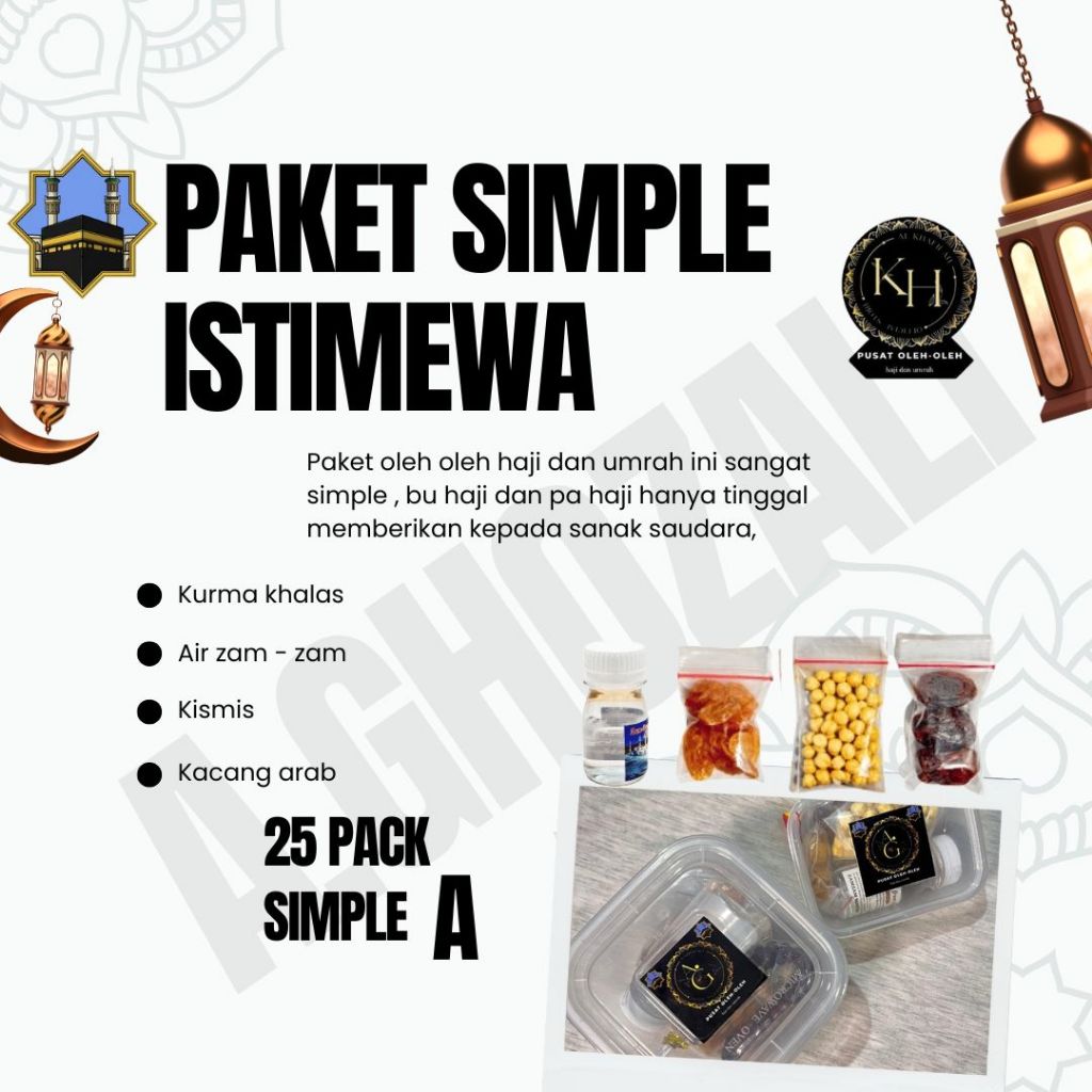 

PAKET SIMPLE 25 PACK OLEH-OLEH HAJI DAN UMRAH
