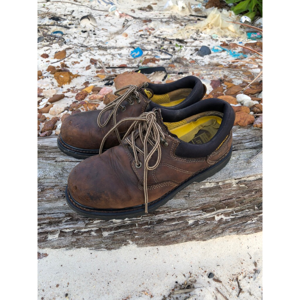 Sepatu Caterpillar boots Second safety shoes ujung baja Sepatu kerja lapangan formal motoran pria wa