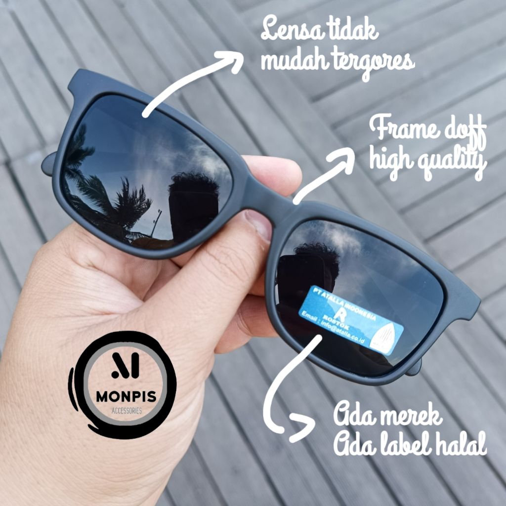 Kacamata hitam Kacamata pria Kacamata kotak hitam Kacamata anti UV kacamata pria wanita Kacamata cew