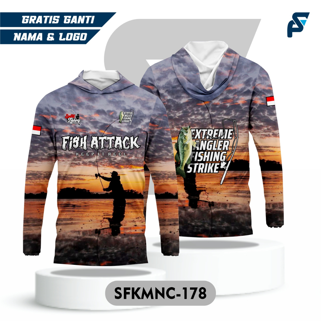 Baju Mancing Kupluk / Jersey Mancing Mania / Kaos Fishing Kupluk / Fishing Mania Club FullPrint Jers