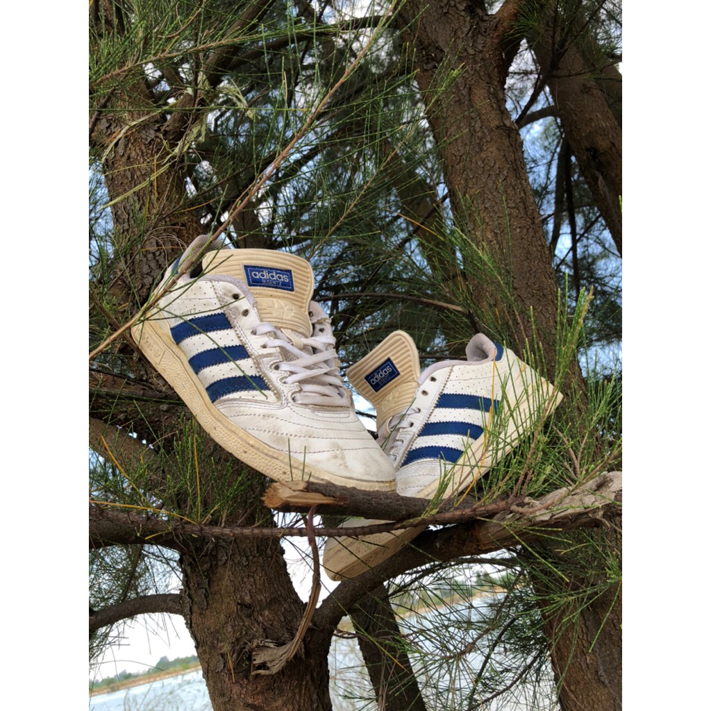 SEPATU ADIDAS BUSENITZ SECOND ORIGINAL CASUAL VINTAGE ORI MURAH PUTIH BIRU