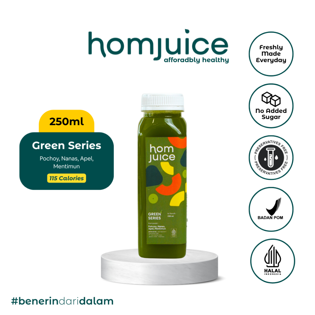 

Homjuice - Green Series 250 ml (Cold-Pressed Juice/Jus/Detox)