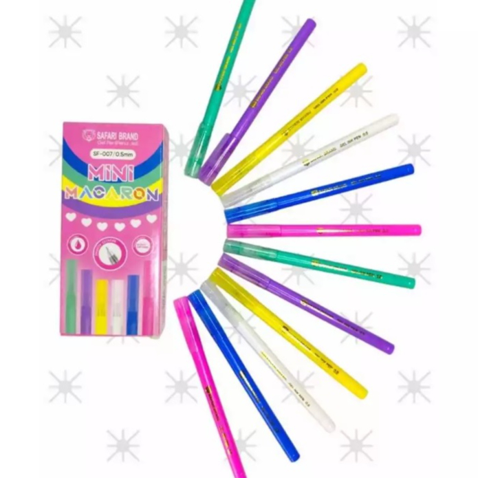 

PULPEN SAFARI MINI MACARON HARGA 1 PACK ISI 12 PCS