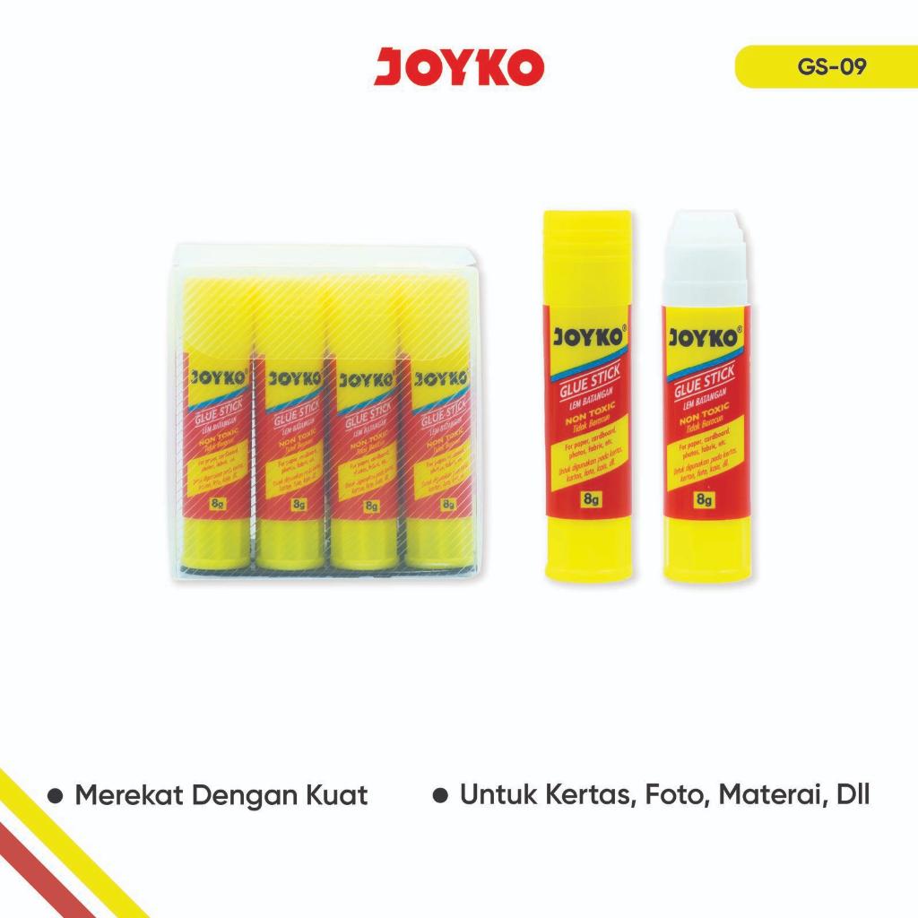 

1 Pack 12 Pcs Lem Batang Glue Stick JOYKO GS-09 8g Non-Toxic - LimiMart
