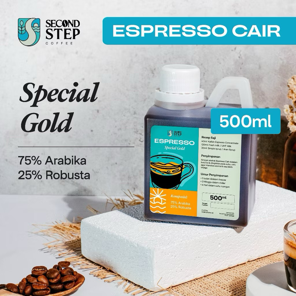 

SECOND STEP COFFE kopi cair 500ML special golden