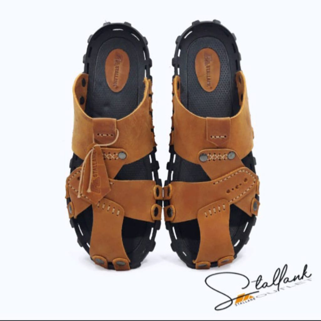 MCW || Sandal Bustong Pria Kulit Asli produk cibaduyut