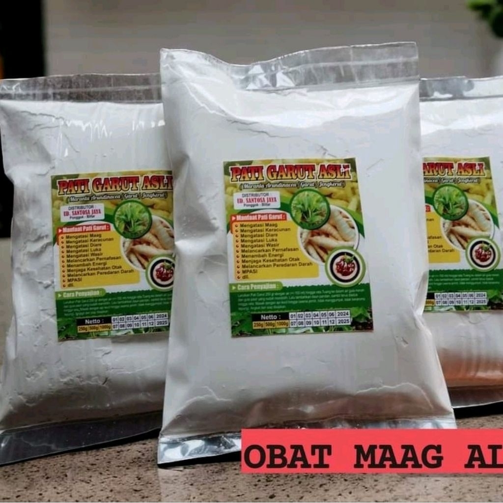 

1 KG TEPUNG PATI GARUT ORGANIK • HERBAL ASAM LAMBUNG