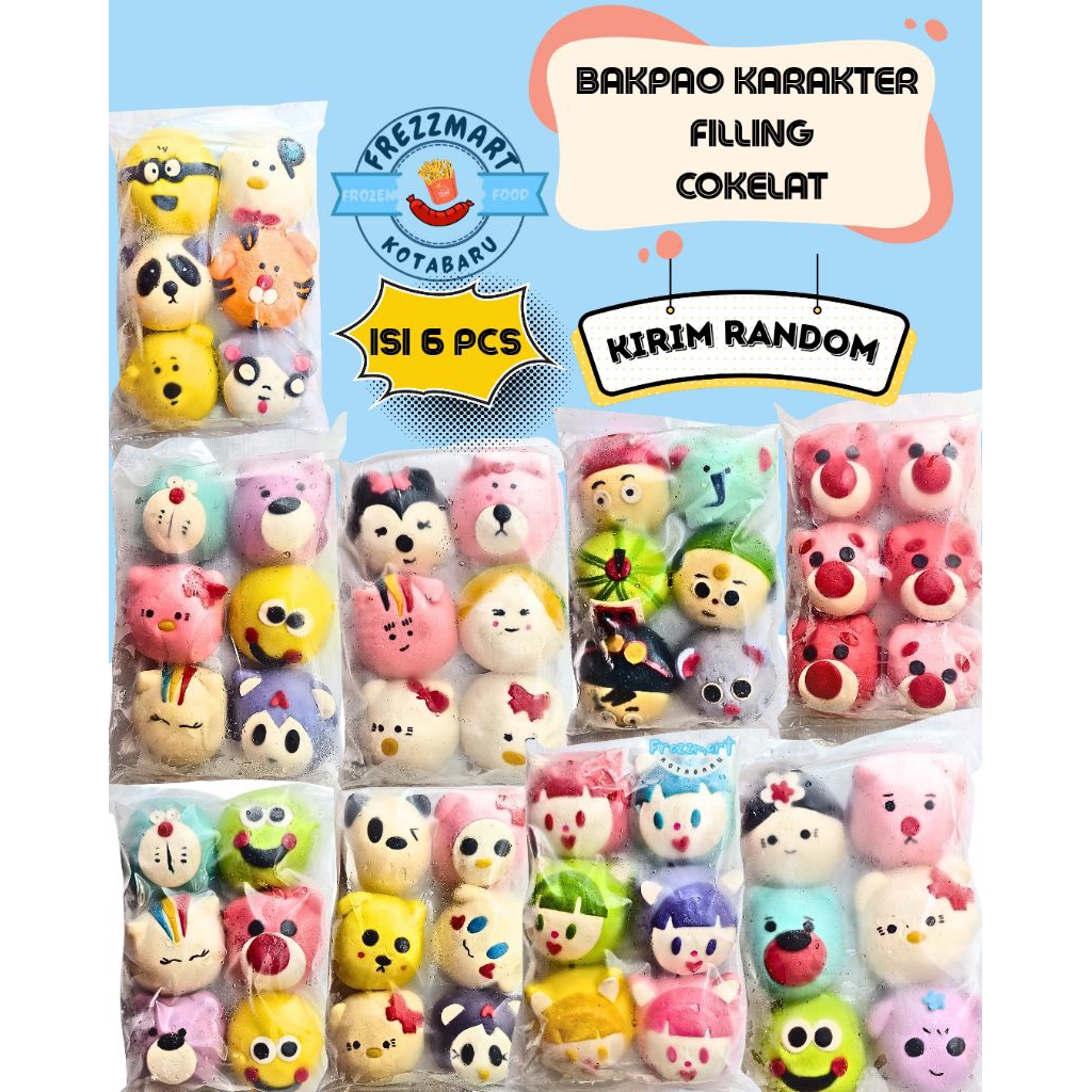 

BAKPAO KARAKTER LUCU FILLING COKELAT untuk ISI 6 KIRIM RANDOM Frezzmart Kotabaru