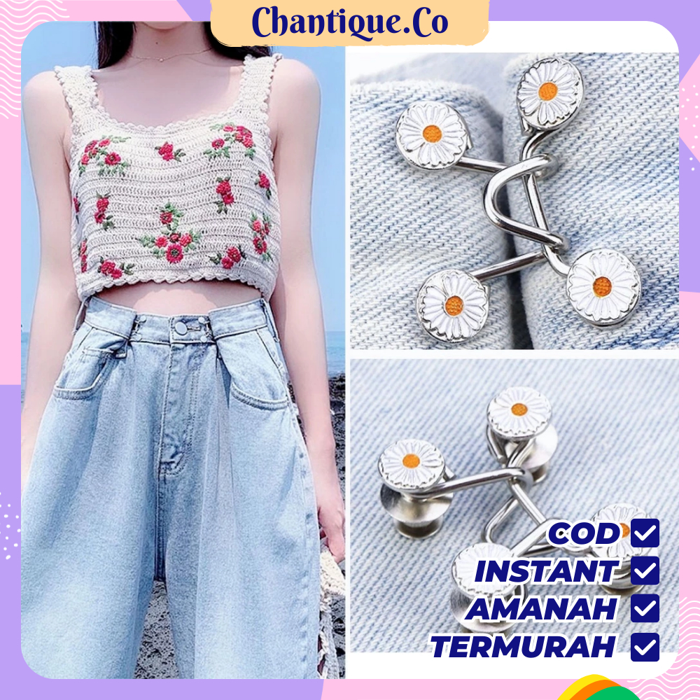 Kancing Jeans Logam Simpel / Kait Pengecil Lingkar Pinggang / Kancing Pengecil Jeans / Kancing Celan