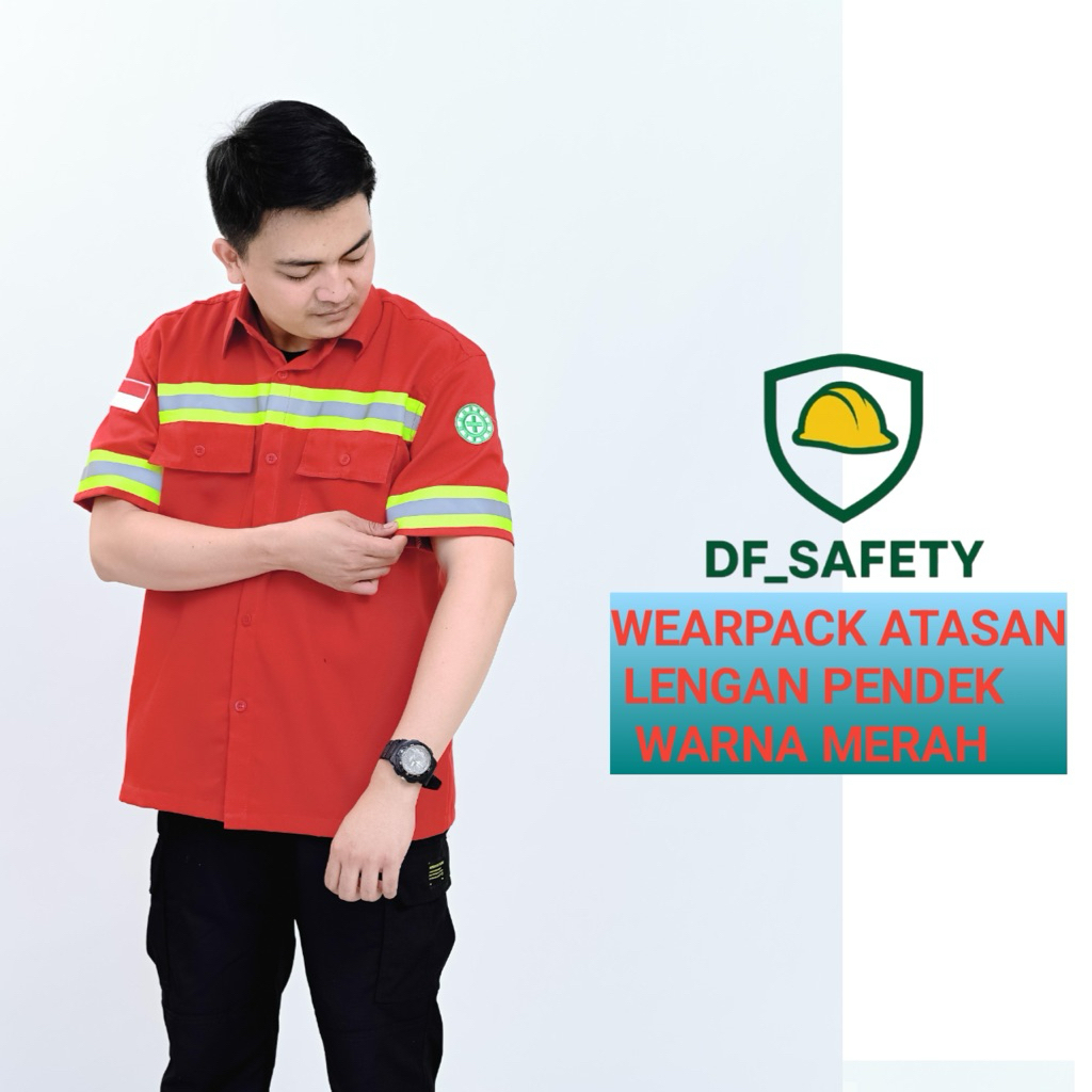 Kemeja safety lengan pendek baju safety lengan pendek seragam kerja lengan pendek