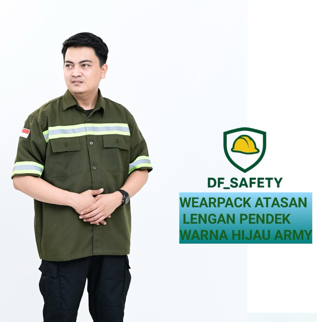 Kemeja safety lengan pendek baju safety lengan pendek seragam kerja lengan pendek
