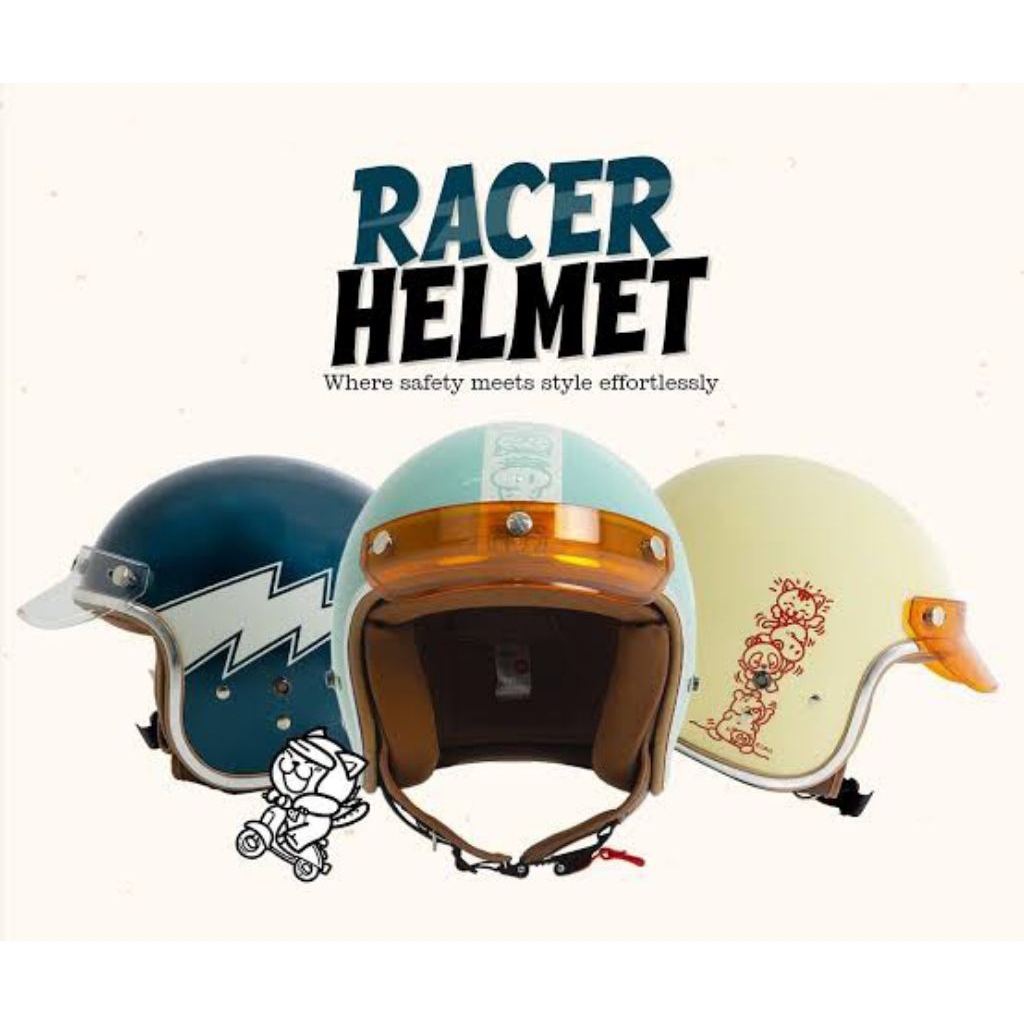 Helm Classic Vespa Racer Helmet CRSL Original