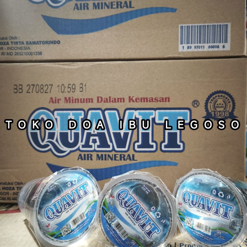 

Quavit gelas/quavit 220ml isi 48 gelas