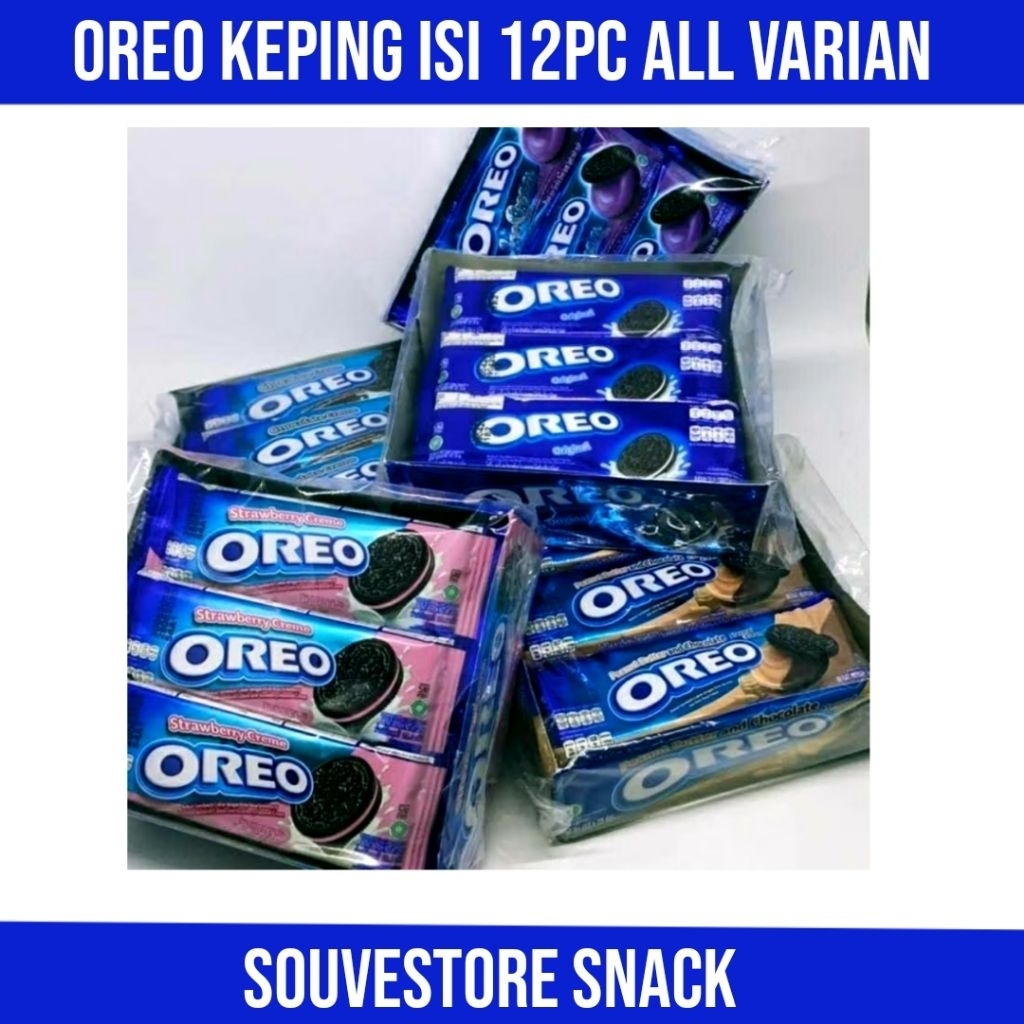 

Oreo Keping Original Strawberry Cokelat Ice cream isi 12 Mondelez oreo