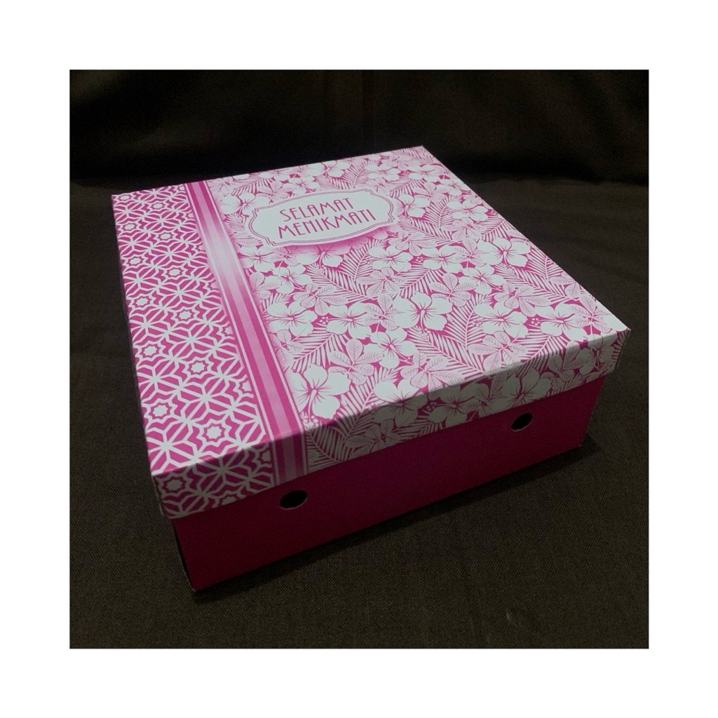 Dus Nasi/Dus Snack 20x20x7. Kardus Nasi Motif.