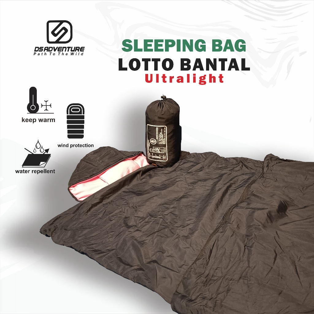 Sleeping bag bantal polar lotto - sleeping bag anak - selimut camping - sleeping bag outdoor