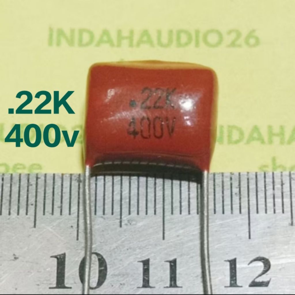 .22K 400v 15mm 224 400v milar 220n 220nf kapasitor mylar merah capacitor 220 n nf  224k
