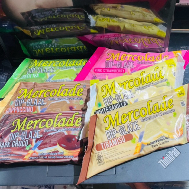 

200gr Mercolade Dip Glaze Rainbow Coklat/Glaze Donat/Glaze Coklat/Dip Glaze/ Toping Donat