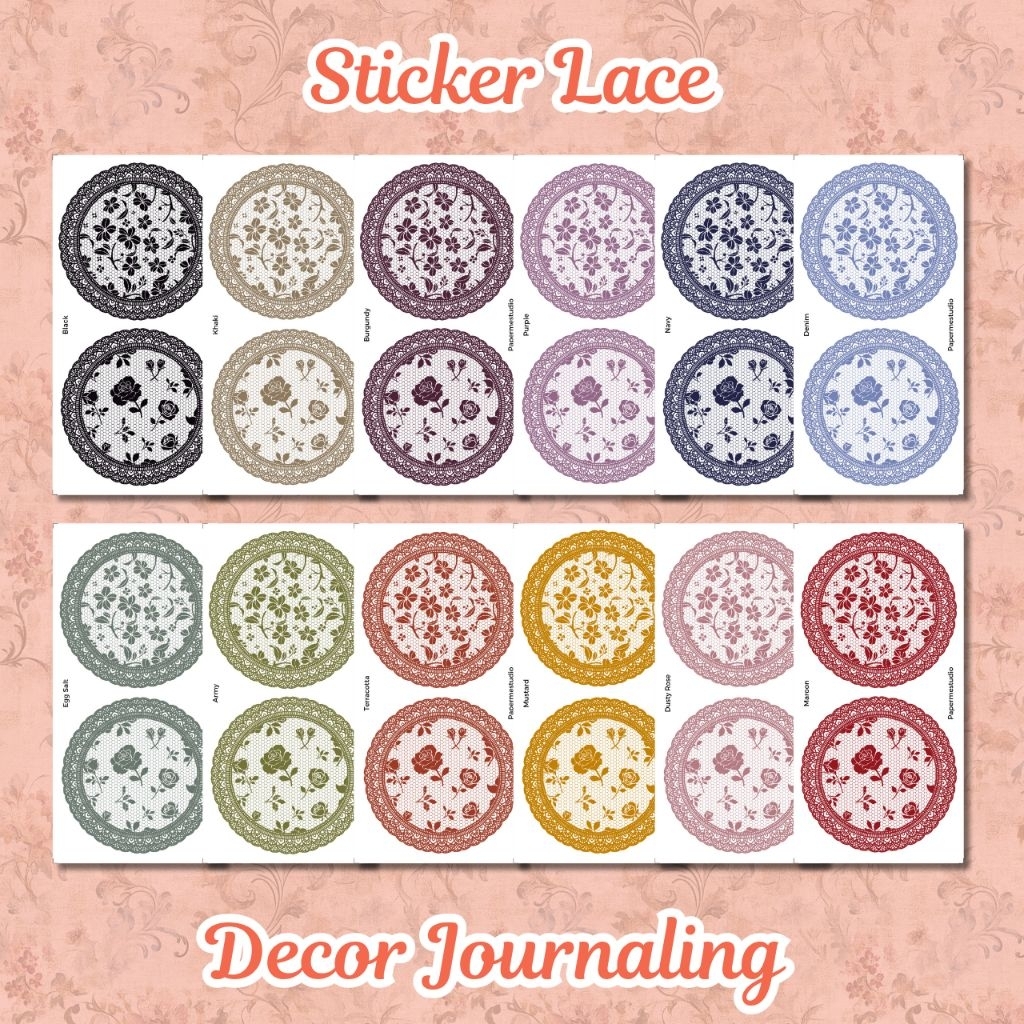 

STICKER DECO - sticker lace dekorasi journal aesthetic vintage PSA PSB