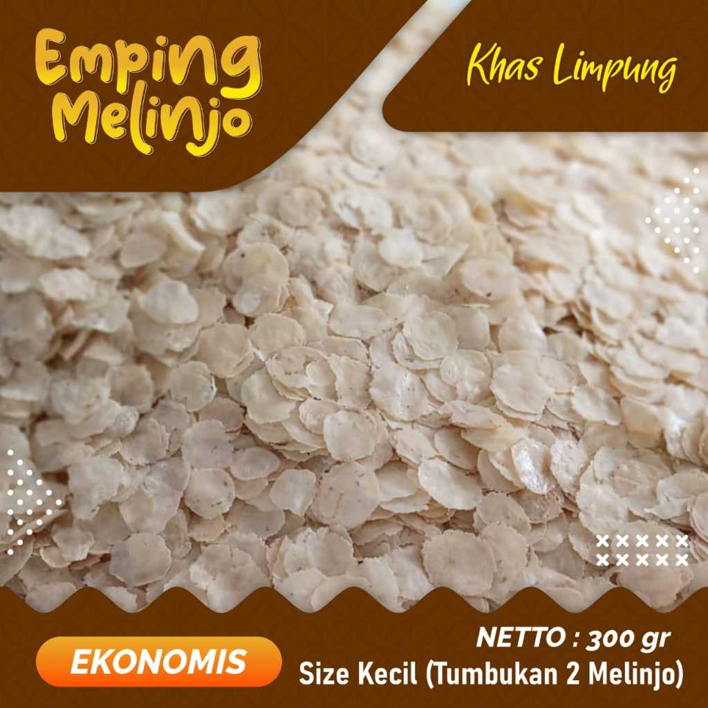 

Emping Melinjo Super Khas Limpung tumbukan 1-2 melinjo ( size kecil ) 200 gram