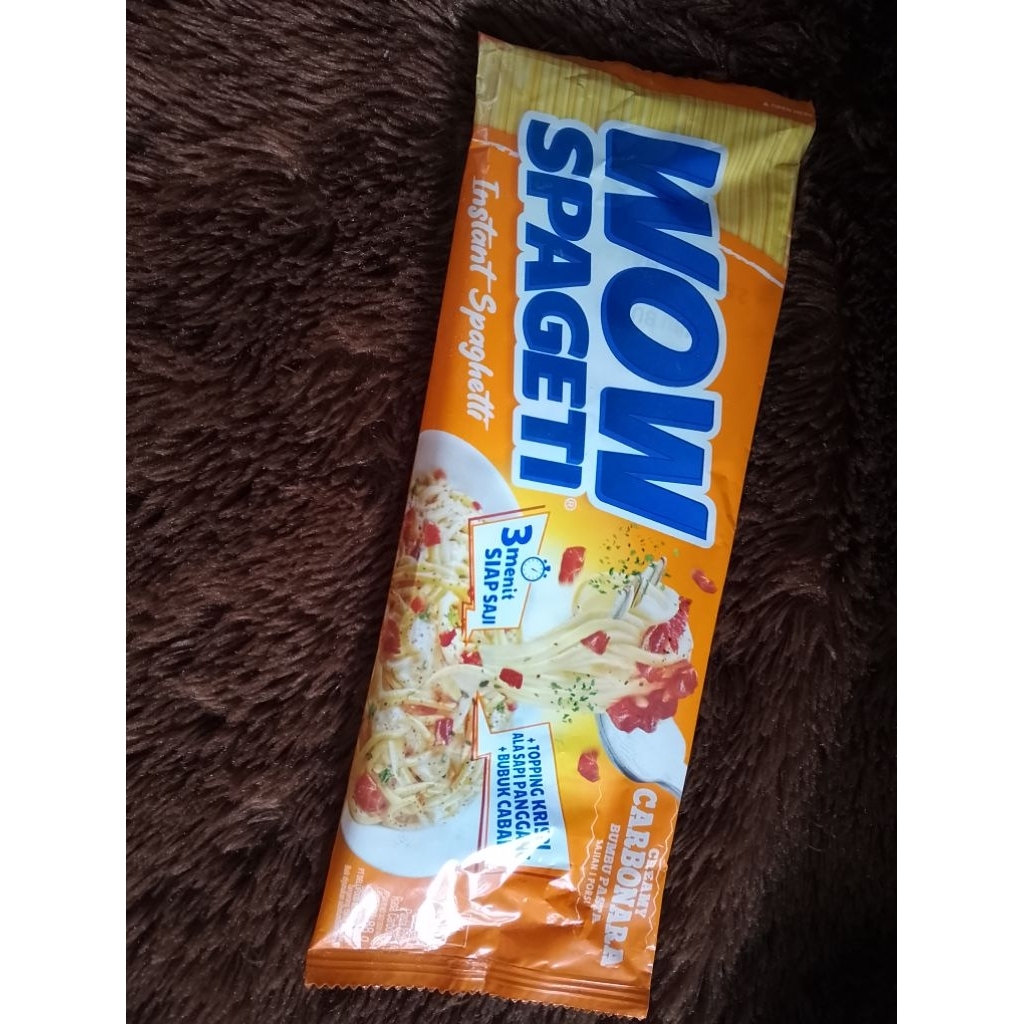 

mie wow spageti instan spageti carbonara creamy