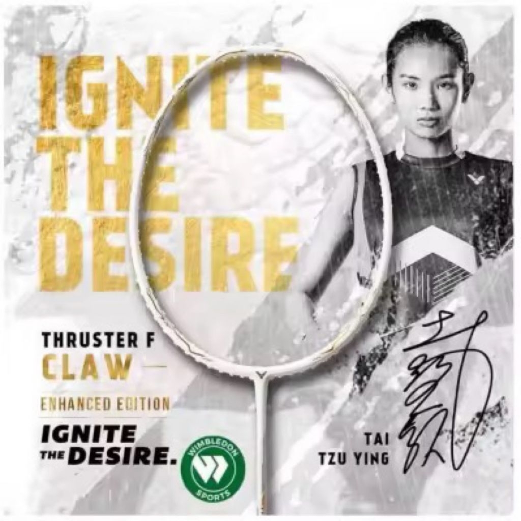 RAKET BADMINTON VICTOR THRUSTER F CLAW ULAR TANSION 30 LBS FULSET LIMITED EDITIONS