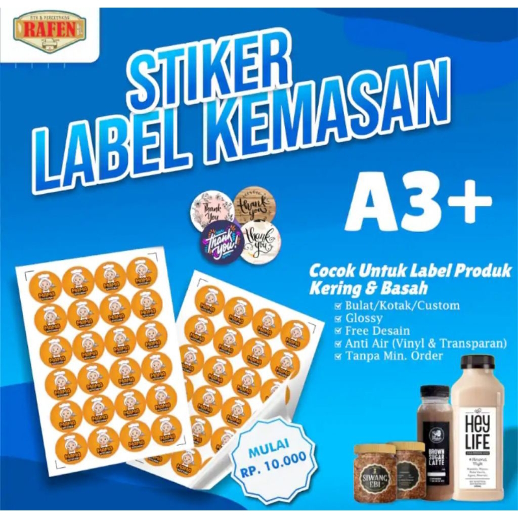 

CETAK STICKER LABEL KEMASAN || PROSES 1 HARI JADI
