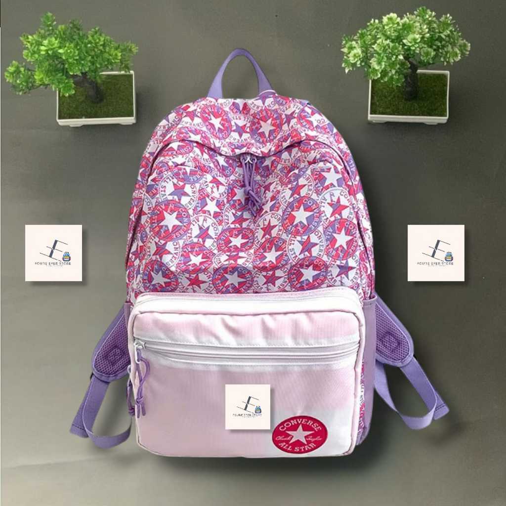 tas converse all star pink PREMIUM bagpack/tas sekolah pria wanita/ransel/tas converse all star