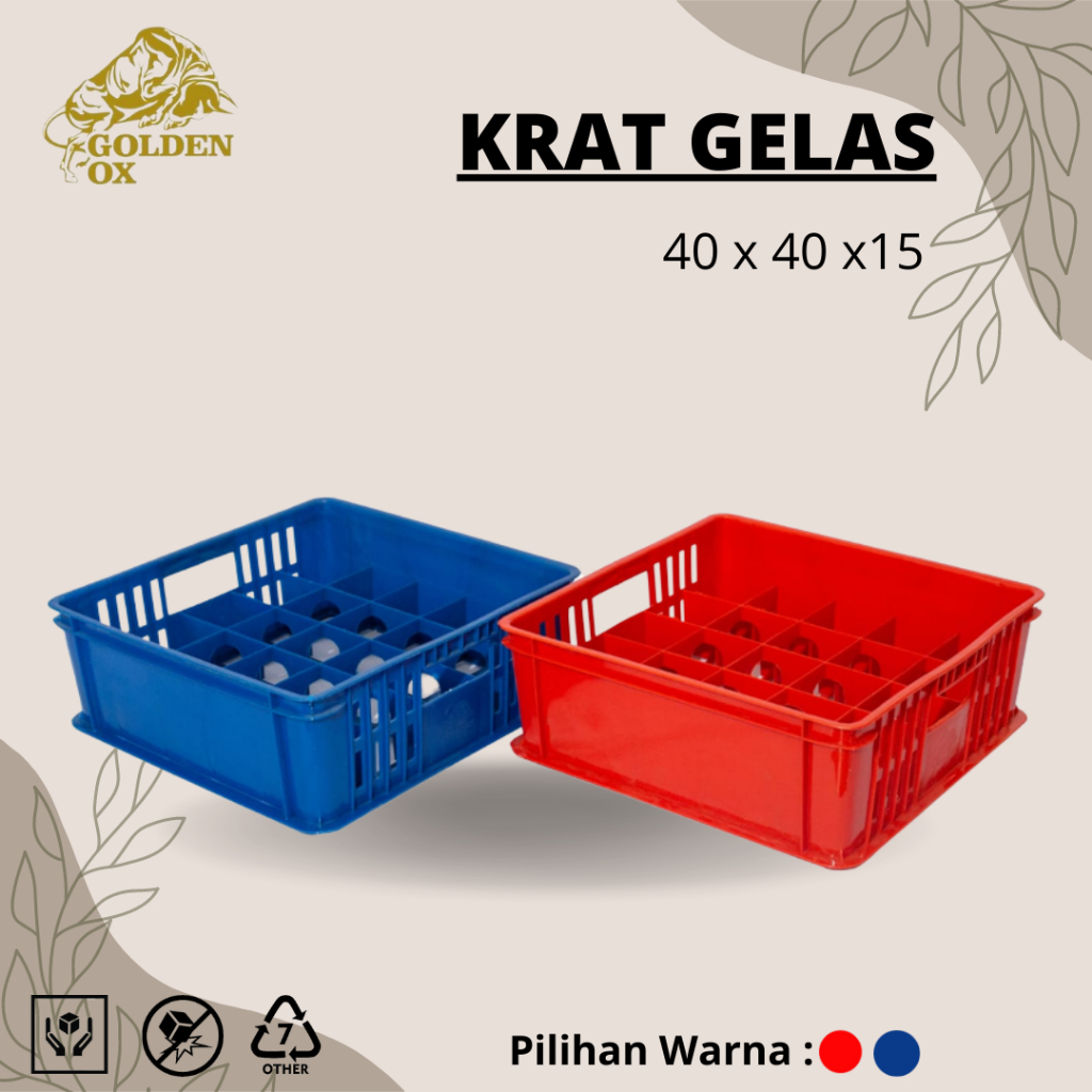 Krat Gelas 25 Lubang GOLDENOX PREMIUM / Krat Plastik