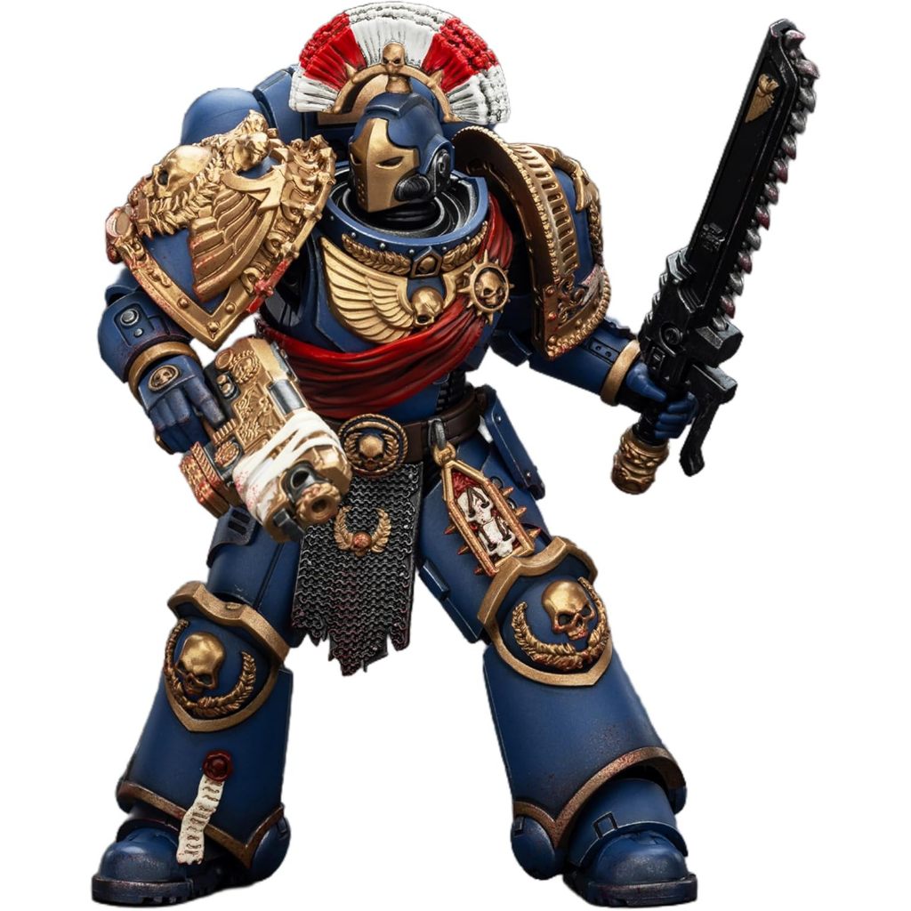 JOYTOY 1/18 Action Figures - Warhammer Space Marine 2 Ultramarines Relic Secundus Armour with Artifi