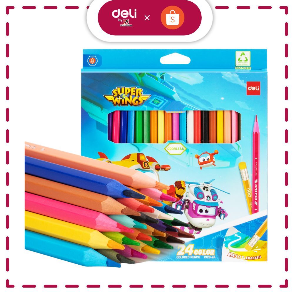 

Deli Colored Pencil / Pensil Warna EC126-24