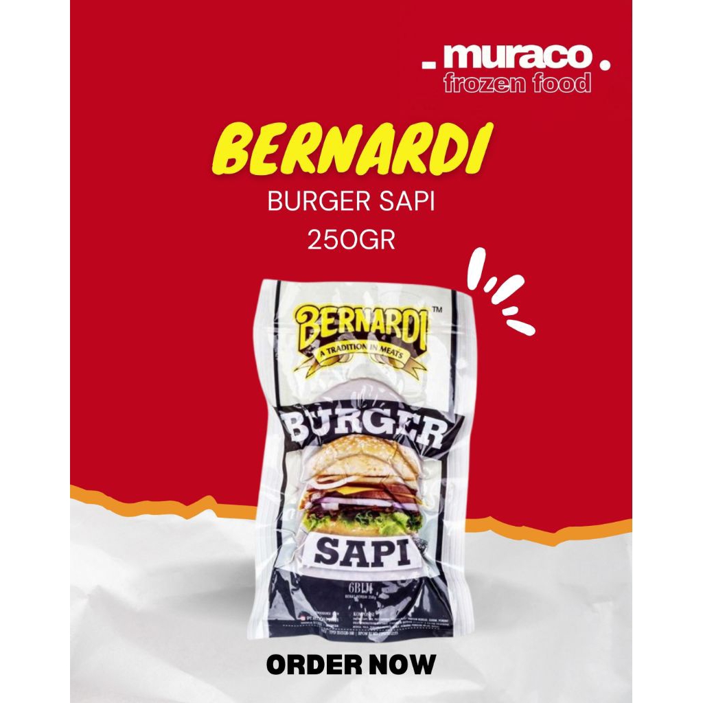 

Bernardi Beef Burger, burger sapi 6biji 250gr