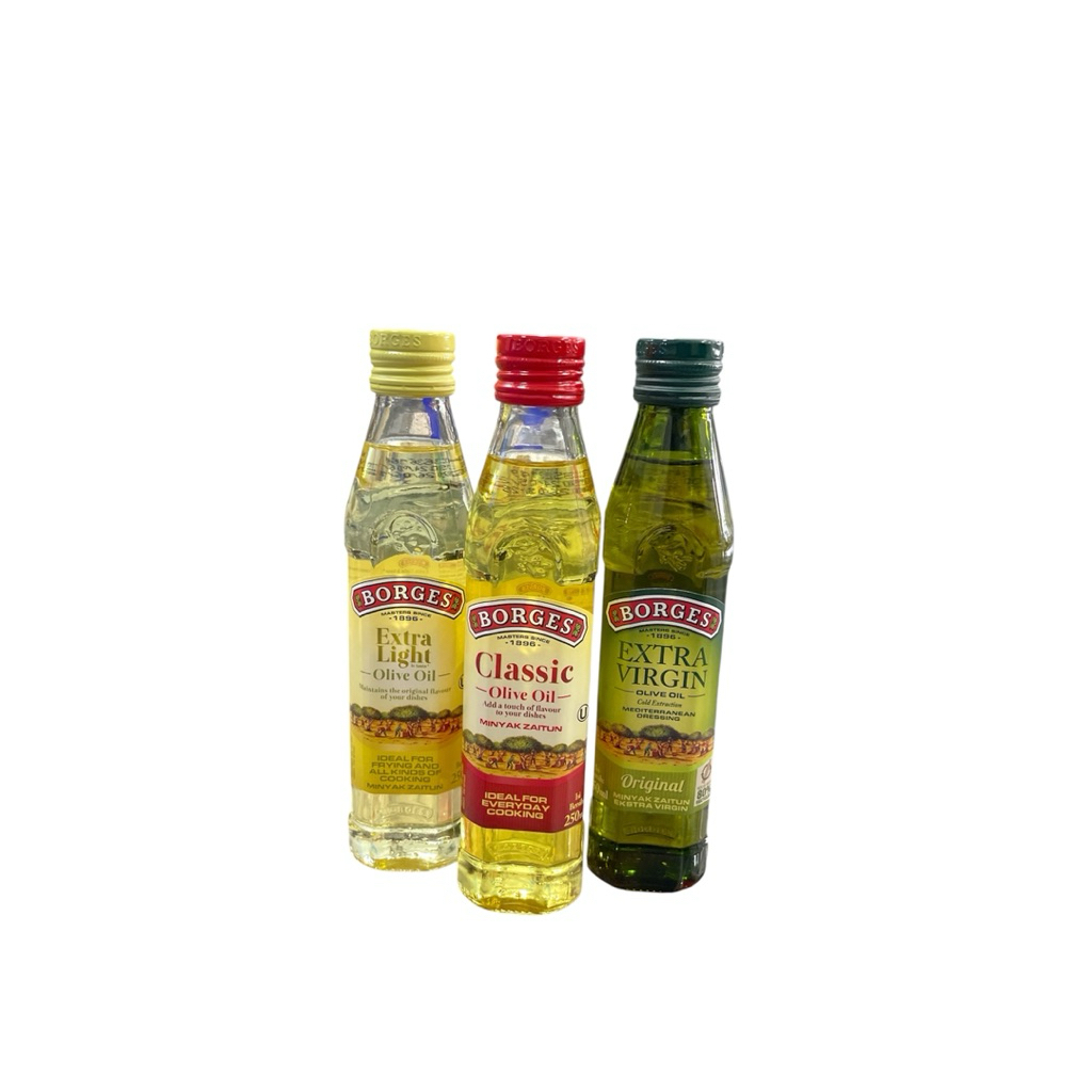 

BORGES EXTRA VIRGIN OIL| EXTRA LIGHT| CLASSIC OLIVE OIL 250 ML