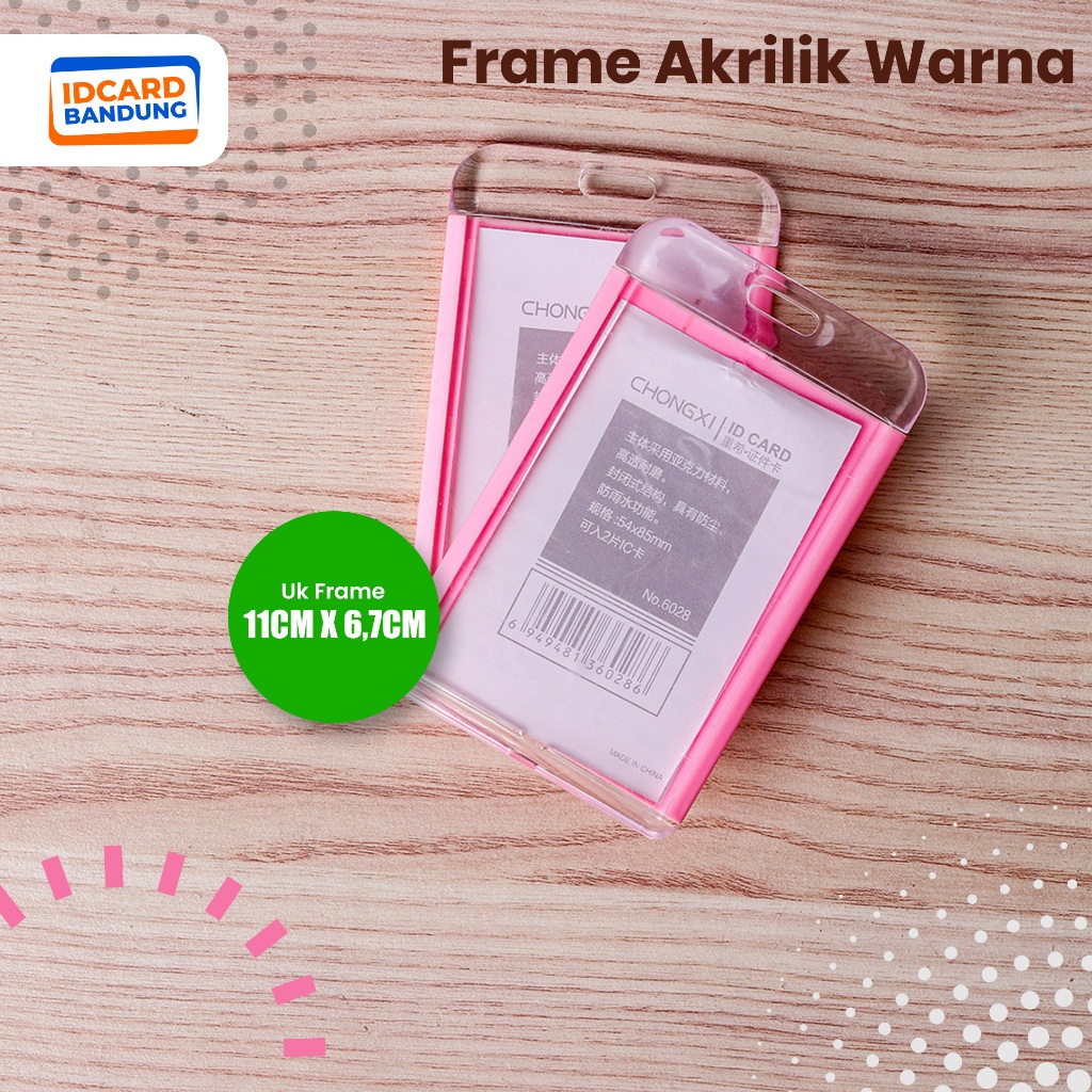 

id card holder AKRILIK warna tempat idcard wadah kartu akrilik warna warni