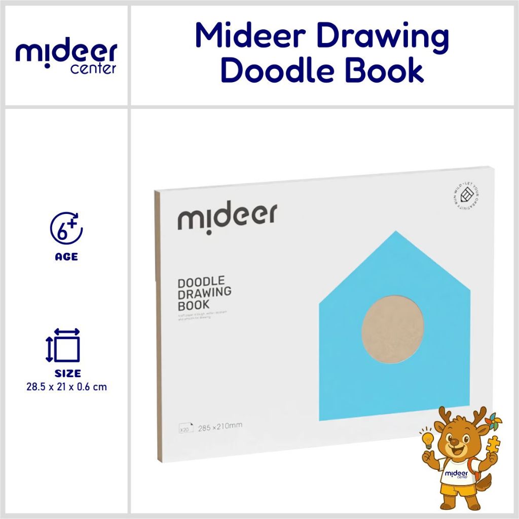 

Mideer Drawing Doodle Book Kraft Paper Mainan Edukasi Buku Gambar Anak Belajar Mewarnai Menggambar