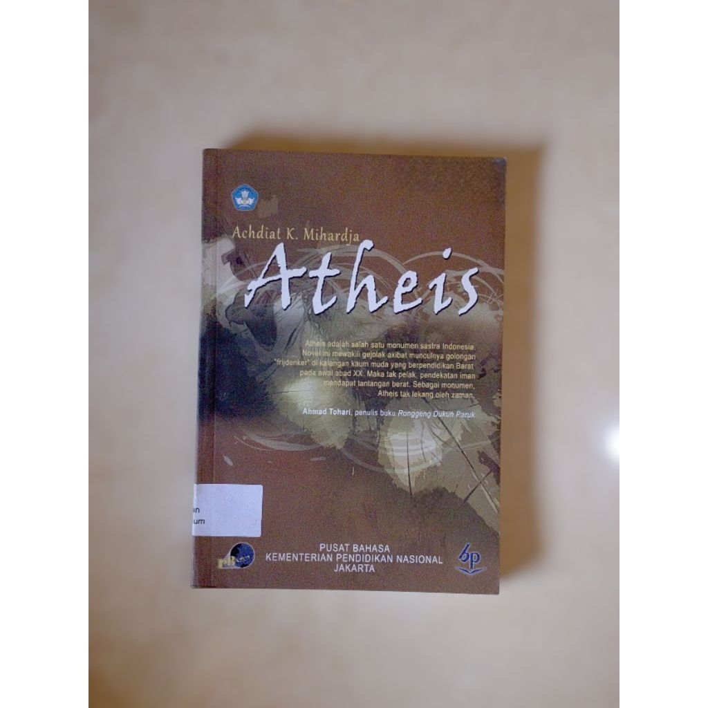(ORIGINAL) Buku Sastra "ATHEIS" By Achdiat K.Mihardja