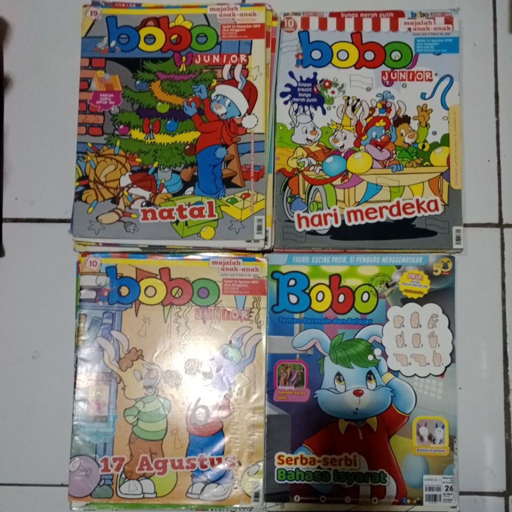MAJALAH BOBO JUNIOR. MAJALAH BEKAS. 1paket isi 5 random