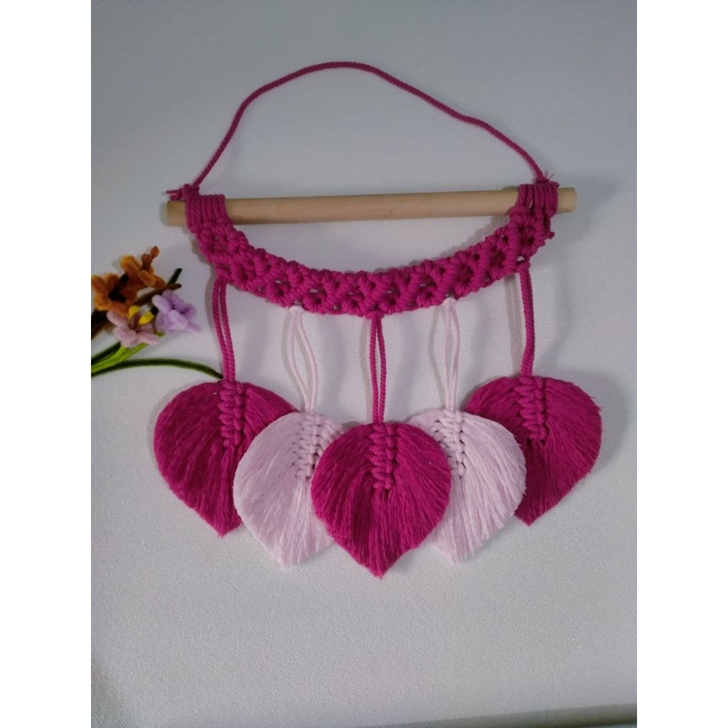 Macrame wall hanging Hiasan dinding aesthetic Macrame daun Hiasan dinding ruang tamu kamar  tidur mu