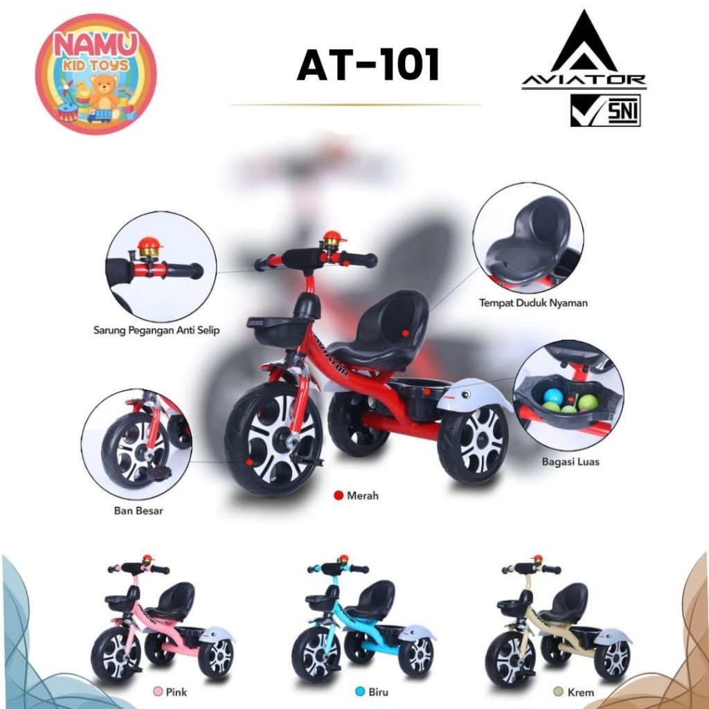 AVIATOR AT-101 SEPEDA ANAK RODA TIGA SEPEDA KEREN