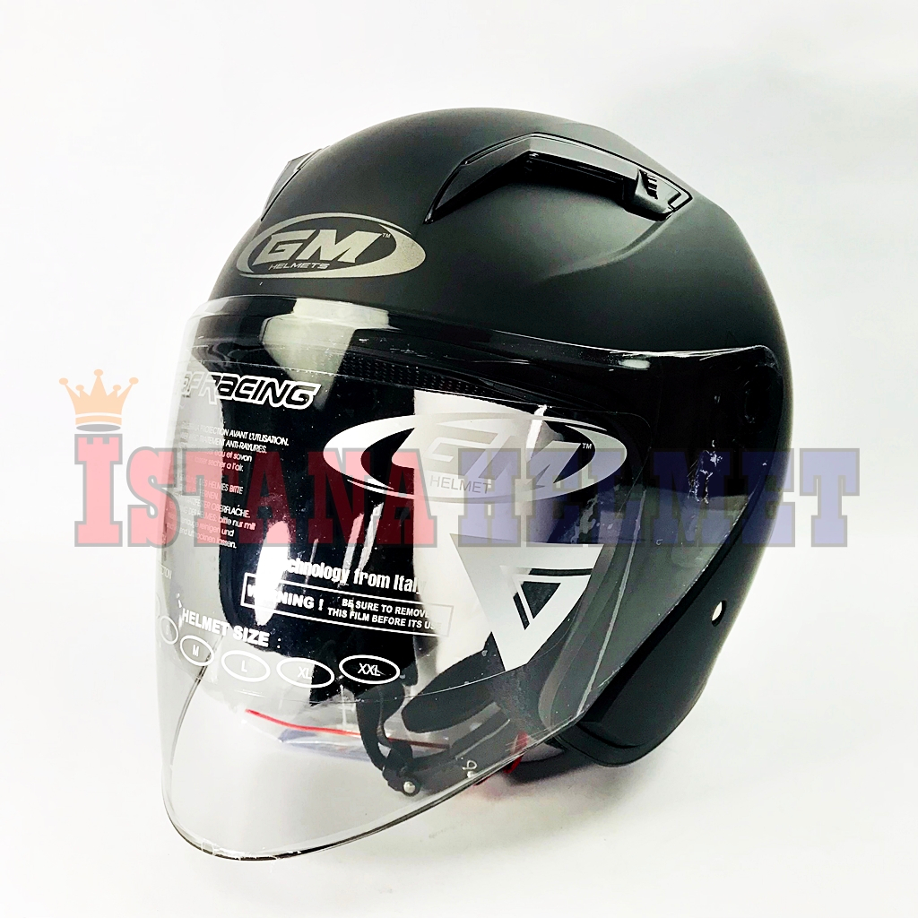 HELM GM GII BLACK DOFF HALF FACE ORIGINAL
